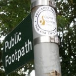 Footpath off Down Hatherley Lane, west of Cheltenham. Photo: Doug Houston.