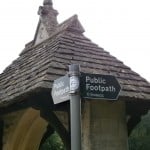 Footpath at the lychgates, Down Hatherley, west of Cheltenham. Photo: Doug Houston.