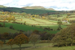 Llandegley Rocks: this view could be obliterated by the wind turbines. Photo: Diana Hulton.