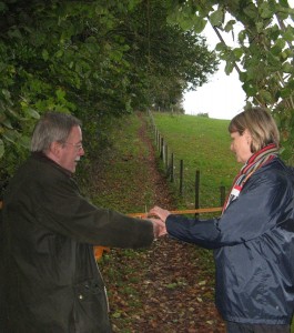 Martin Akehurst and Gill Dodds cut the ribbon