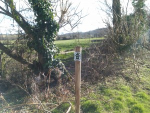 Rather mean waymarks at Charleston Farmhouse