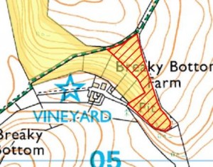 Breaky Bottom, Sussex - map