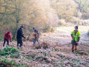 Volunteer work-party on Peppard Common, Oxon. Photo: Clive Ormonde