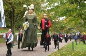 The Sheffield City Giants lead the procession