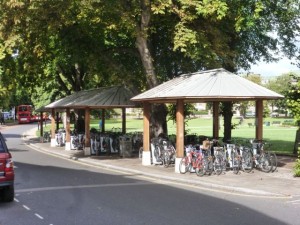 Cycle hub on common land