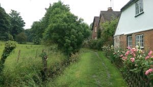 Public footpath at Loose, near Maidstone in Kent