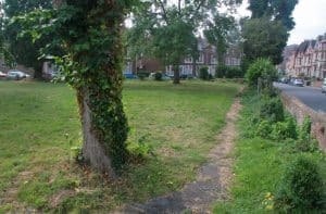 Queen’s Crescent Garden, designated as LGS in the Exeter St James neighbourhood plan. Photo: Aylwyn Bowen.