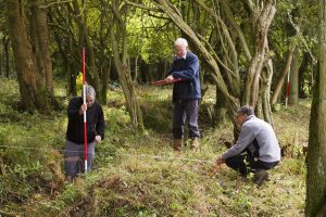 Surveying the WW1 trenches on Berkhamsted Common, Herts. Photo: Colin Drake.