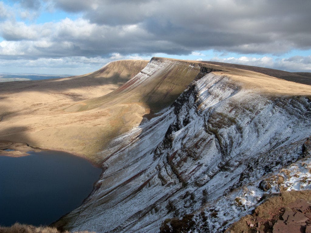 Northern downfall of Black Mountain from Waun Lefrith