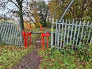 Path access at Miskin, near Llantrisant, Rhondda Cynon Taf