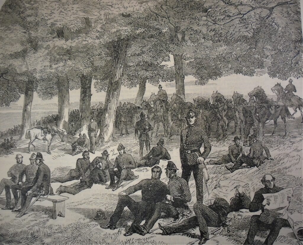 Police on Wanstead Flats July 1871. Credit Essex Field Club