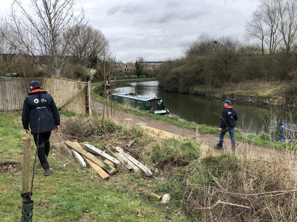 The Hanwell fence being removed. Photo used with permission of CRT.