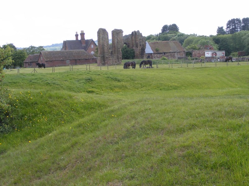 Halesowen Abbey, the view from the Monarch's Way of St Mary's Abbey ruins and Manor Abbey Farm.© Copyright Gordon Griffiths and licensed for reuse under this Creative Commons Licence.